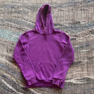 Women's Nike Essential Club Fleece Bright Purple Hoodie Pullover Sweatshirt Sz S